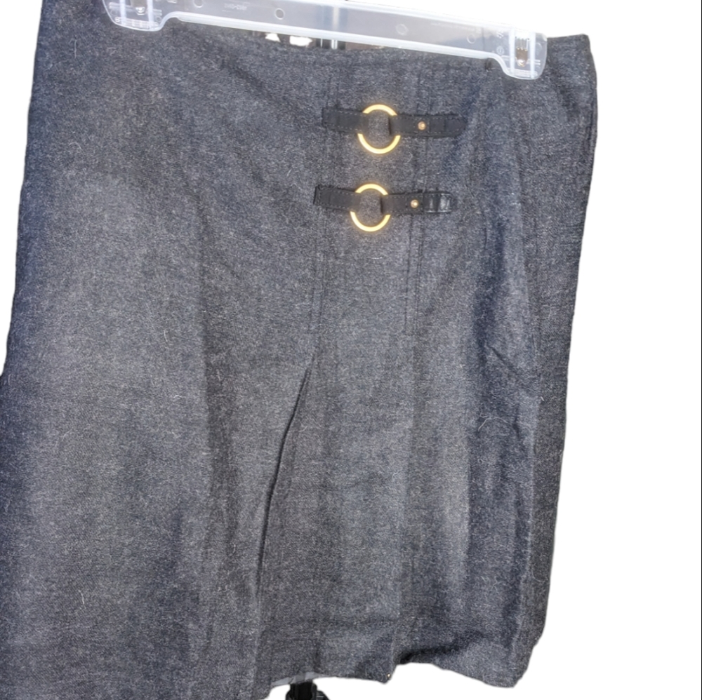 Gray Buckled Schoolgirl Skirt Size 6